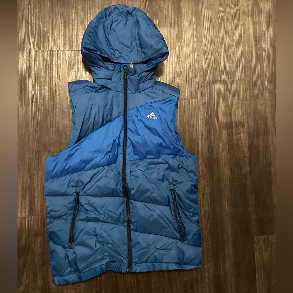 Adidas Vibrant Blue Puffer Jacket